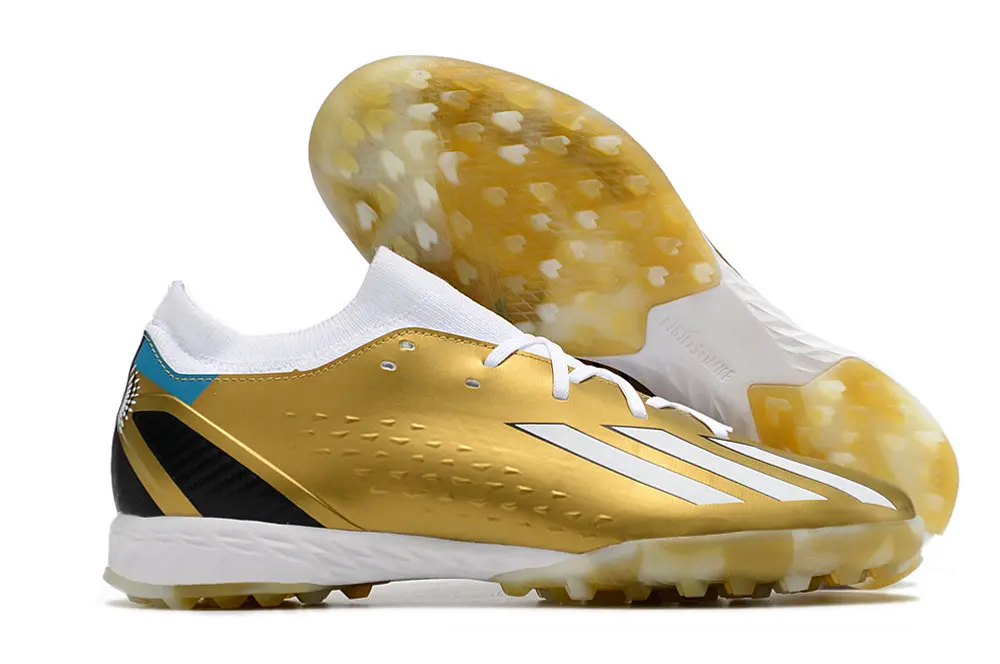 Messi x Adidas X Speedportal.3 TF - Gold/Metallic Gold/Black Blue