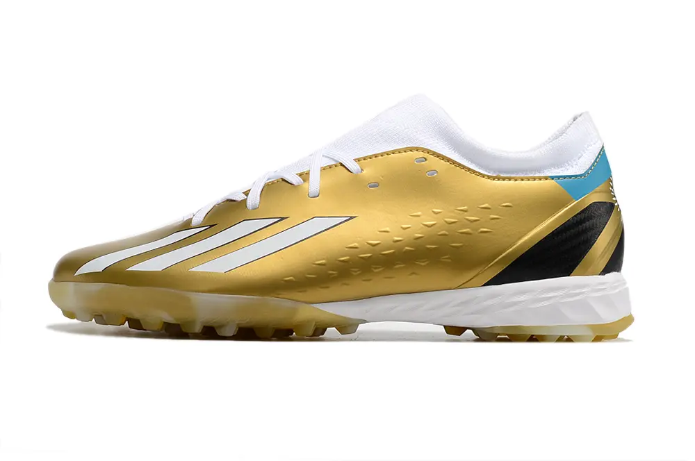 Messi x Adidas X Speedportal.3 TF - Gold/Metallic Gold/Black Blue