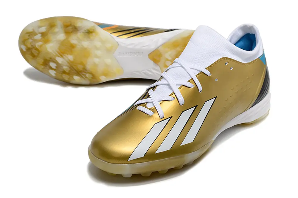 Messi x Adidas X Speedportal.3 TF - Gold/Metallic Gold/Black Blue