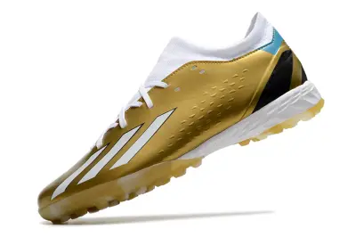 Messi x Adidas X Speedportal.3 TF - Gold/Metallic Gold/Black Blue