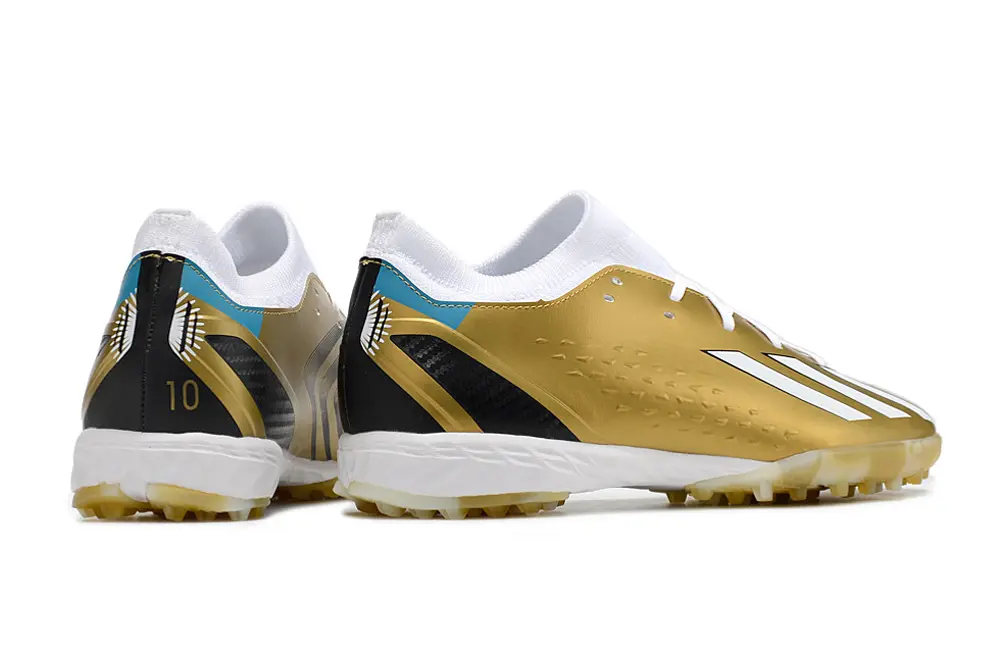 Messi x Adidas X Speedportal.3 TF - Gold/Metallic Gold/Black Blue