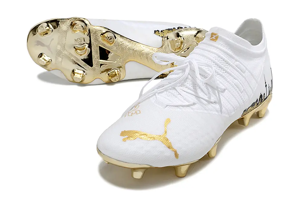 Puma Future Z 1.3 FG - White/Gold Accent/Black Detailing