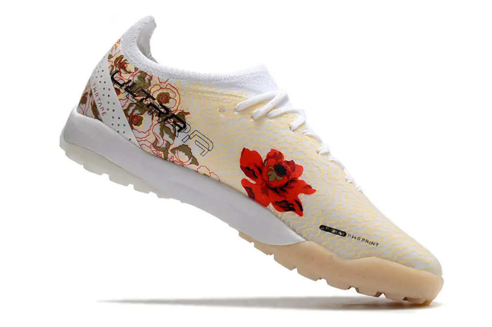 Puma Ultra Ultimate TF - White/Soft Yellow/Floral Red