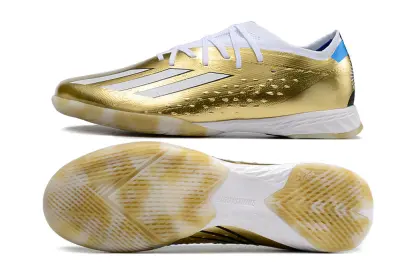 Messi x Adidas X Speedportal.1 IC - Gold/Metallic Gold/Snow White