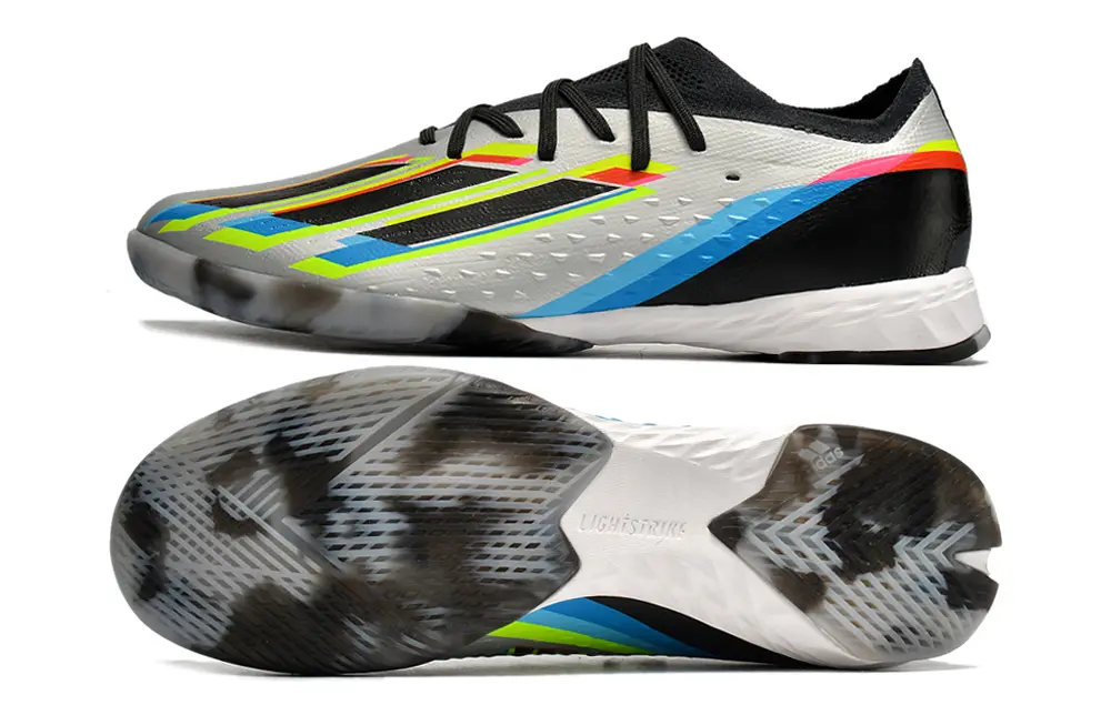Adidas X Speedportal.1 IC - White/Fluorescent Green/Neon Pink