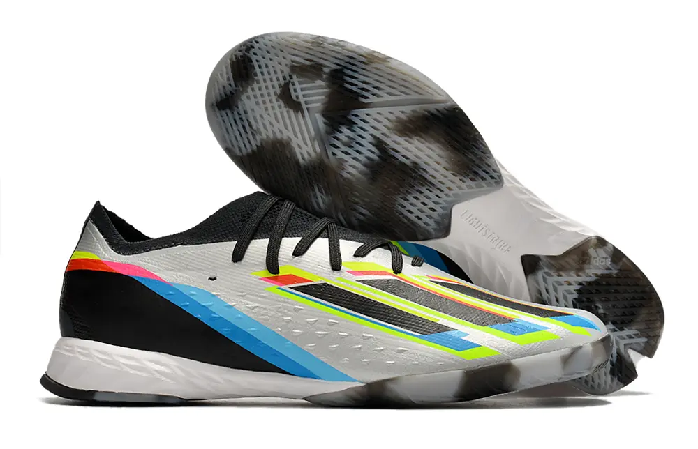 Adidas X Speedportal.1 IC - White/Fluorescent Green/Neon Pink