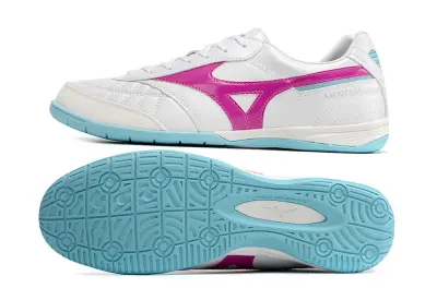 Mizuno Morelia Sala Japan IC - White/Vivid Pink/Aqua Blue