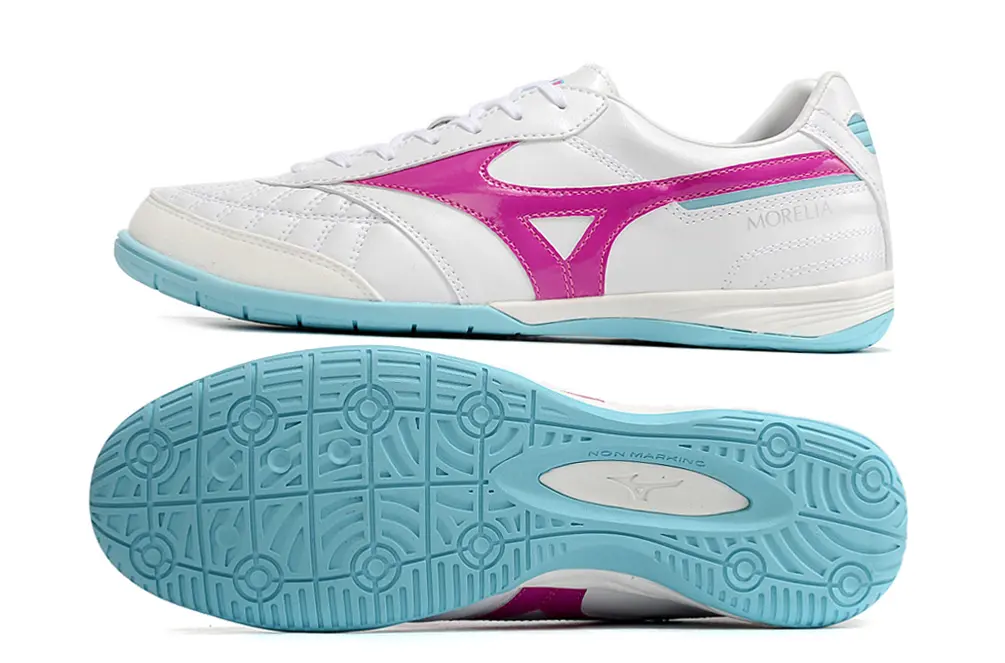 Mizuno Morelia Sala Japan IC - White/Vivid Pink/Aqua Blue