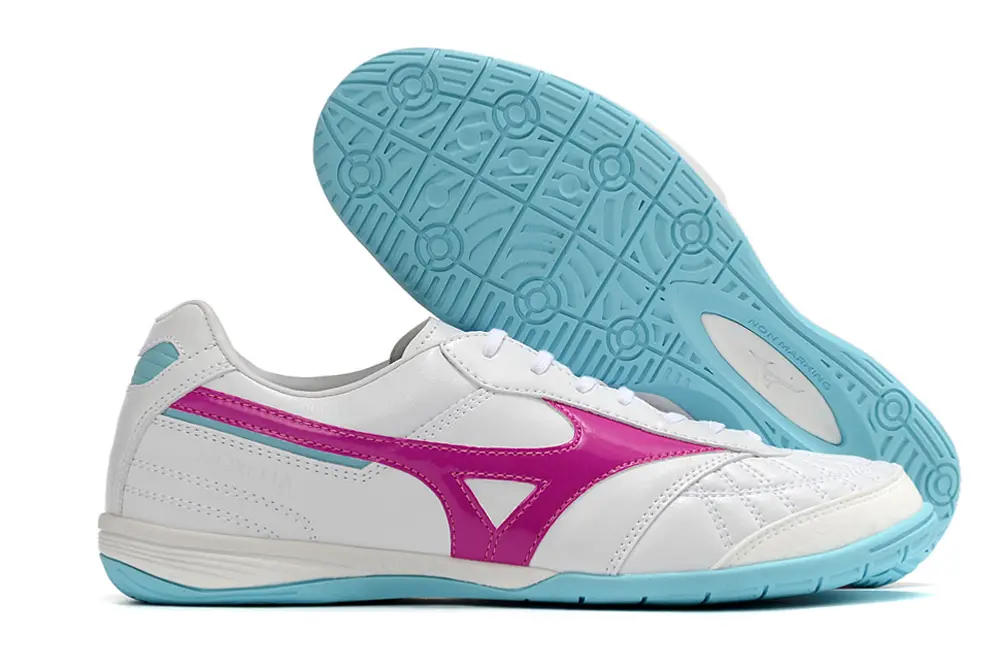 Mizuno Morelia Sala Japan IC - White/Vivid Pink/Aqua Blue