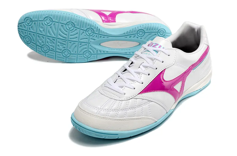 Mizuno Morelia Sala Japan IC - White/Vivid Pink/Aqua Blue