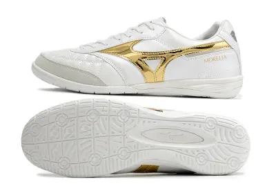 Mizuno Morelia Sala Japan IC - White/Golden Highlights/Soft Gray