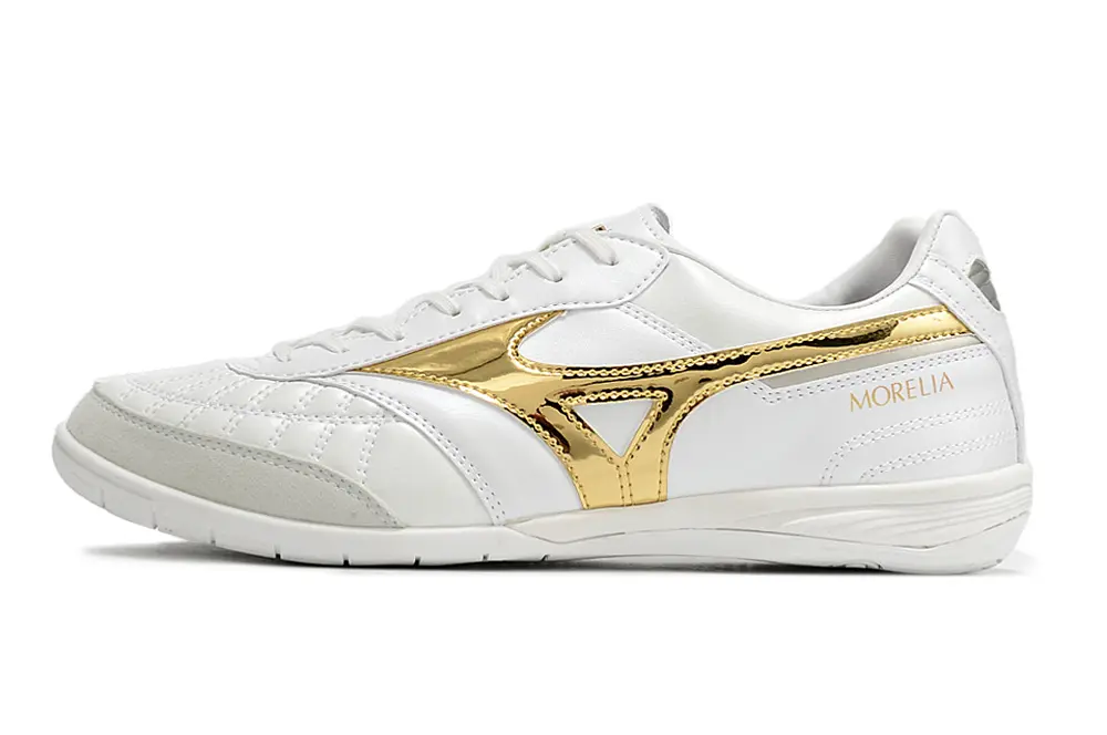 Mizuno Morelia Sala Japan IC - White/Golden Highlights/Soft Gray