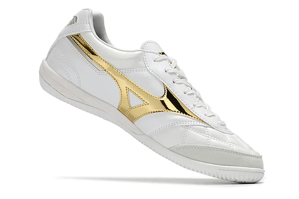Mizuno Morelia Sala Japan IC - White/Golden Highlights/Soft Gray