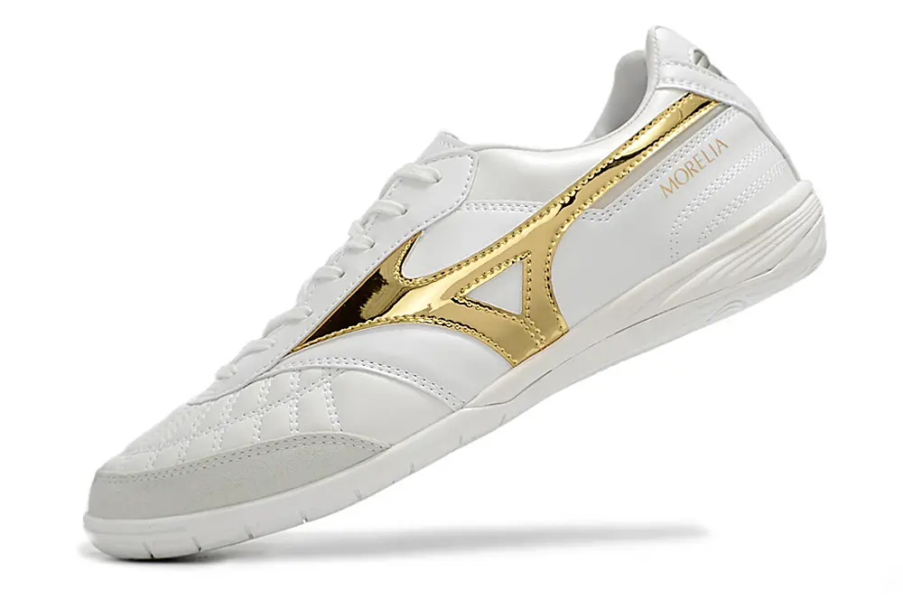 Mizuno Morelia Sala Japan IC - White/Golden Highlights/Soft Gray