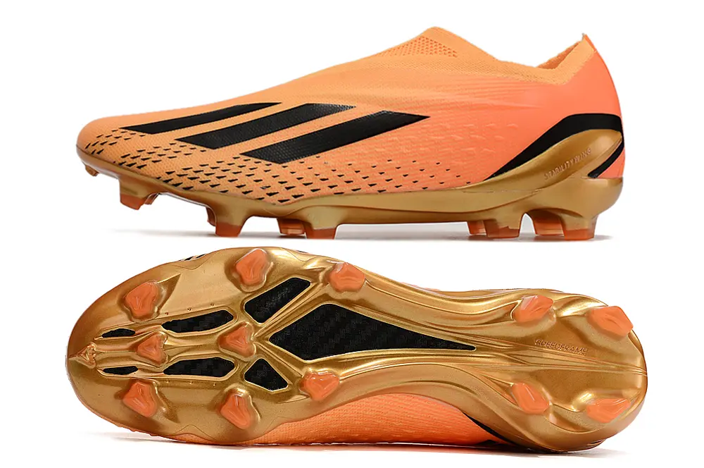 Adidas X Speedportal+ Laceless FG - Orange/Sunset Glow/Gold Fusion