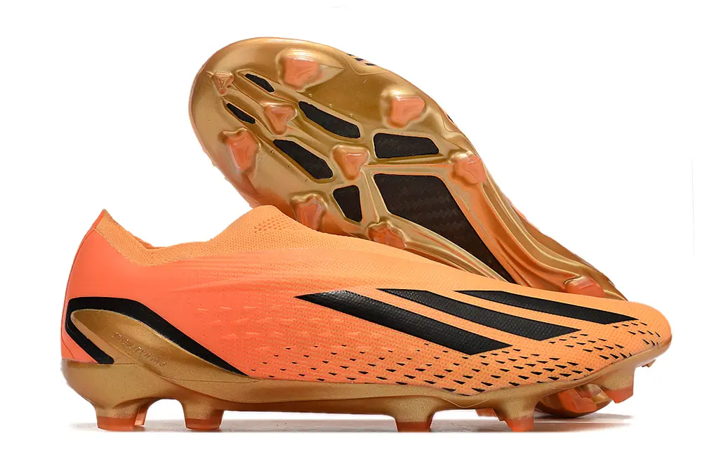 Adidas X Speedportal+ Laceless FG - Orange/Sunset Glow/Gold Fusion