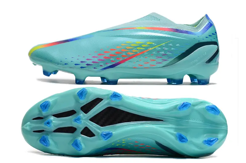 Adidas X Speedportal+ Laceless FG - Aqua/Vibrant Aqua/Neon Splash