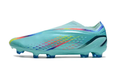 Adidas X Speedportal+ Laceless FG - Aqua/Vibrant Aqua/Neon Splash