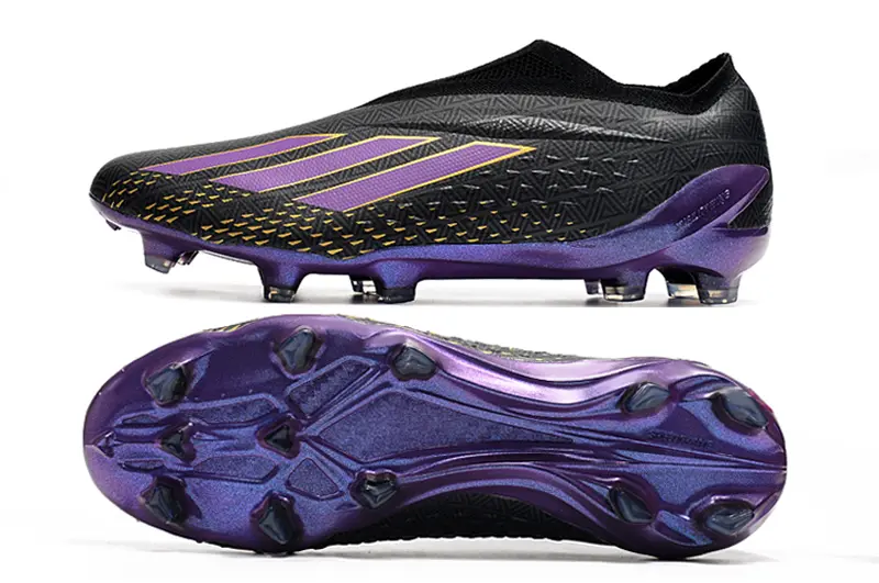 Adidas X Speedportal+ Laceless FG - Black/Electric Purple/Golden Yellow