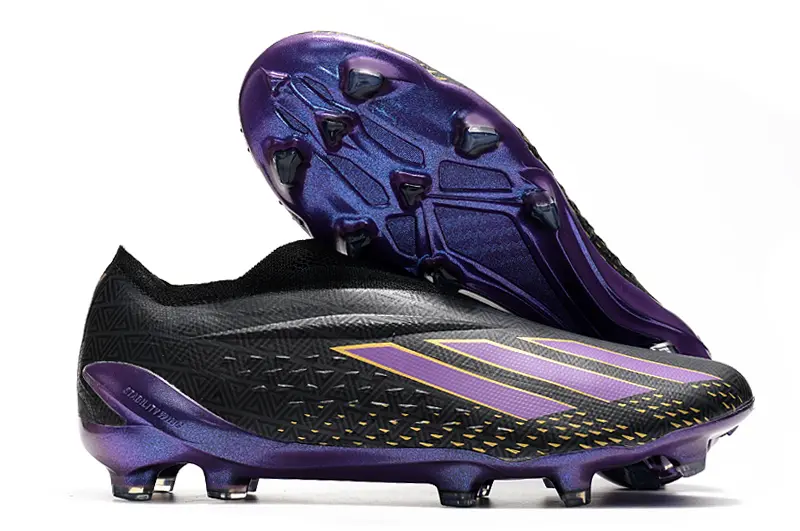 Adidas X Speedportal+ Laceless FG - Black/Electric Purple/Golden Yellow