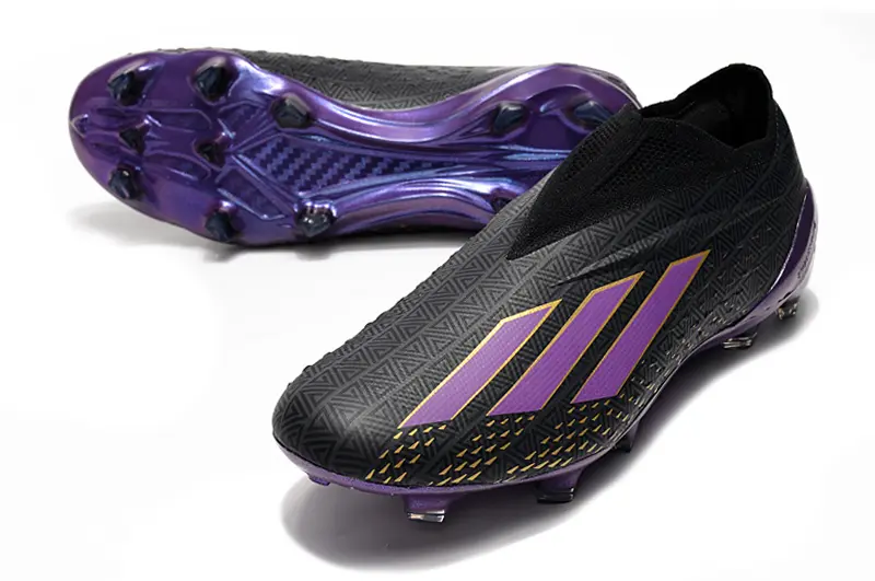 Adidas X Speedportal+ Laceless FG - Black/Electric Purple/Golden Yellow