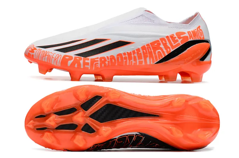 Adidas X Speedportal+ Laceless FG - White/Vibrant Orange/Black