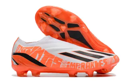 Adidas X Speedportal+ Laceless FG - White/Vibrant Orange/Black