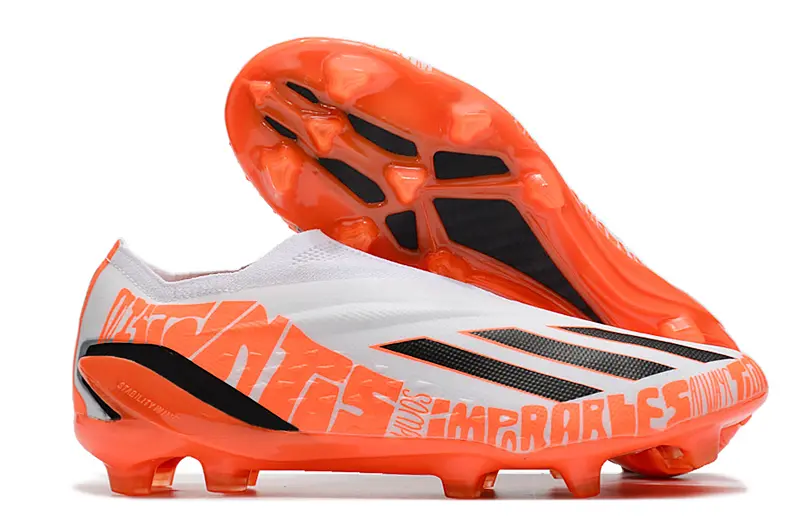 Adidas X Speedportal+ Laceless FG - White/Vibrant Orange/Black