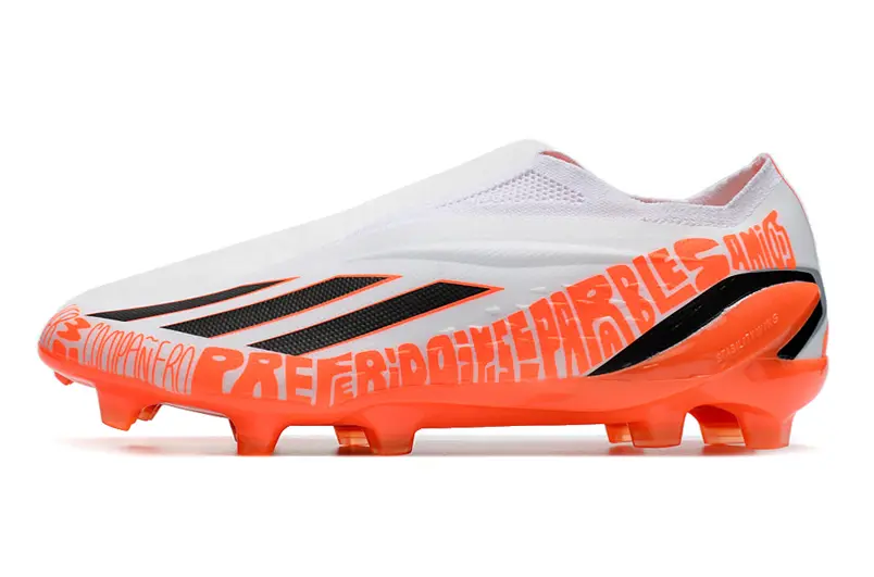 Adidas X Speedportal+ Laceless FG - White/Vibrant Orange/Black