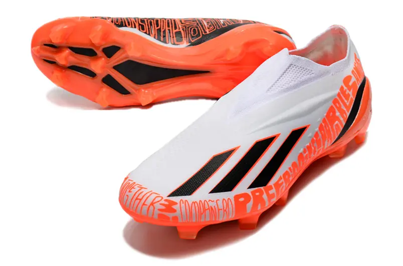 Adidas X Speedportal+ Laceless FG - White/Vibrant Orange/Black