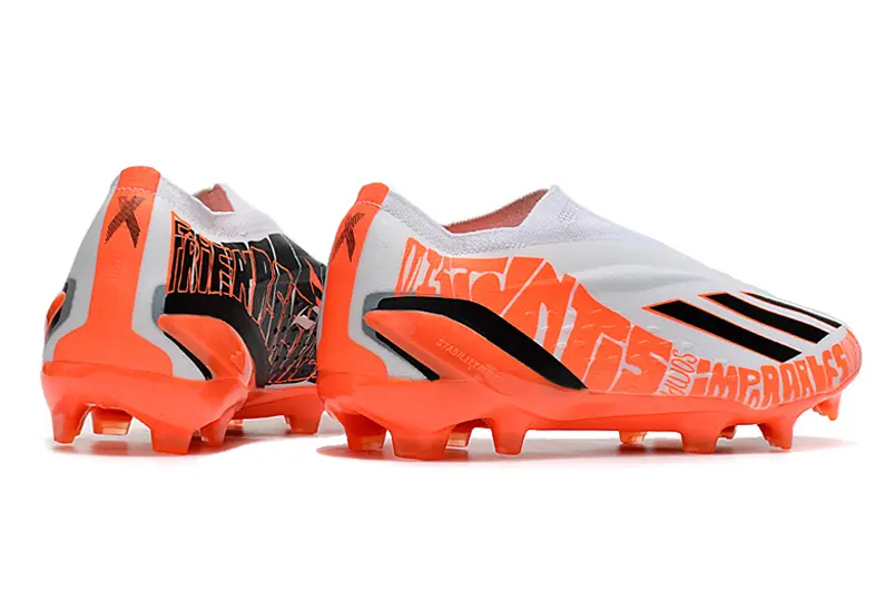 Adidas X Speedportal+ Laceless FG - White/Vibrant Orange/Black