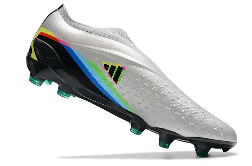 Adidas X Speedportal+ Laceless FG - Gray/Electric Blue/Neon Red