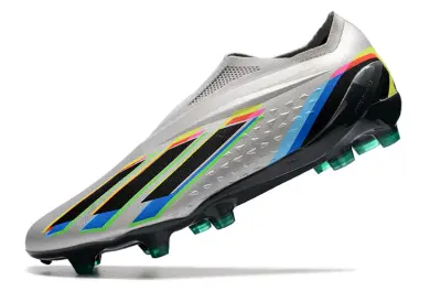 Adidas X Speedportal+ Laceless FG - Gray/Electric Blue/Neon Red
