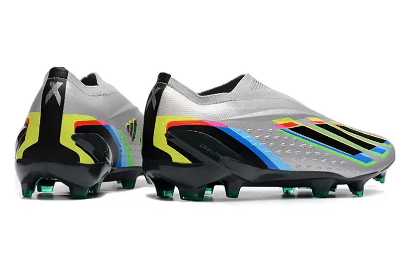 Adidas X Speedportal+ Laceless FG - Gray/Electric Blue/Neon Red