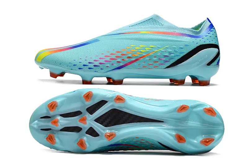 Adidas X Speedportal+ Laceless FG - Aqua/Sunny Orange/Neon Green