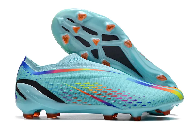 Adidas X Speedportal+ Laceless FG - Aqua/Sunny Orange/Neon Green