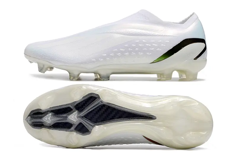 Adidas X Speedportal+ Laceless FG - White/Iridescent Pearl/Black Carbon
