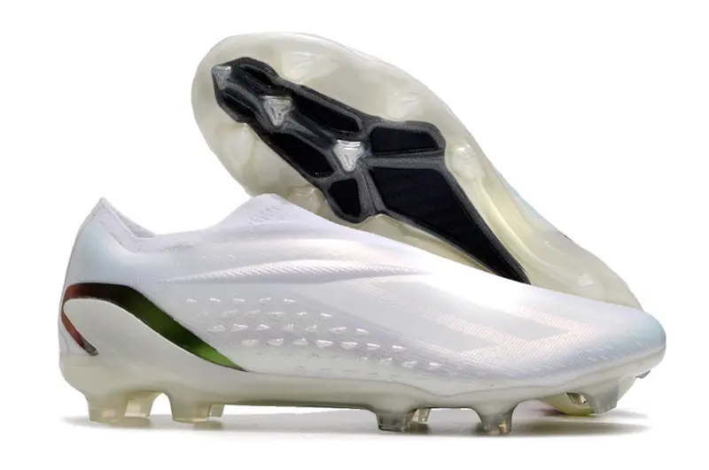 Adidas X Speedportal+ Laceless FG - White/Iridescent Pearl/Black Carbon
