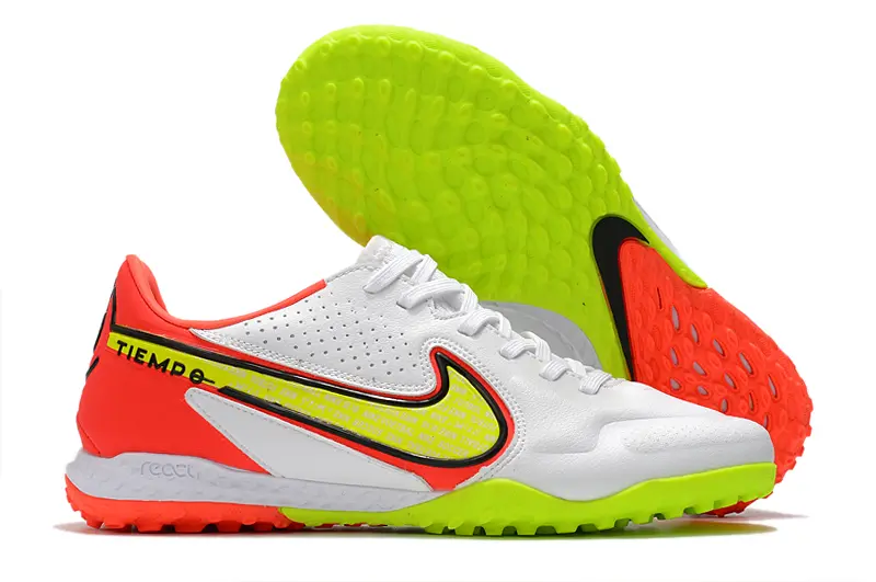 Nike Tiempo Legend 9 Pro TF - White/Neon Yellow/Fiery Red