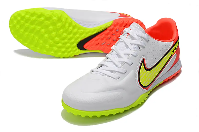 Nike Tiempo Legend 9 Pro TF - White/Neon Yellow/Fiery Red