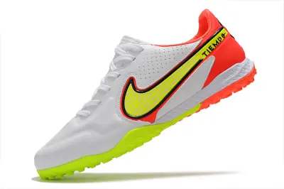 Nike Tiempo Legend 9 Pro TF - White/Neon Yellow/Fiery Red