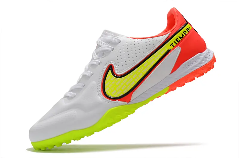 Nike Tiempo Legend 9 Pro TF - White/Neon Yellow/Fiery Red