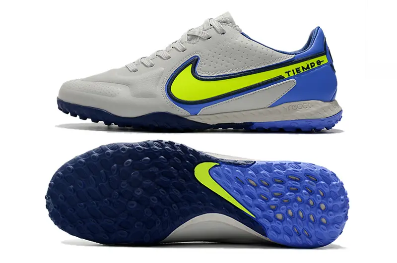 Nike Tiempo Legend 9 Pro TF - Gray/Electric Yellow/Navy Blue