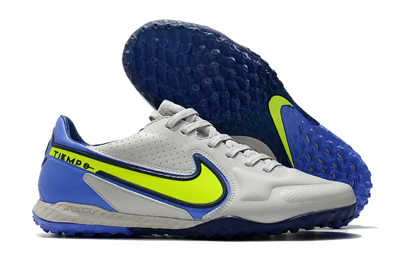 Nike Tiempo Legend 9 Pro TF - Gray/Electric Yellow/Navy Blue