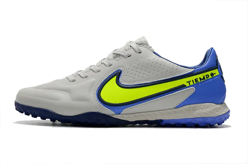 Nike Tiempo Legend 9 Pro TF - Gray/Electric Yellow/Navy Blue