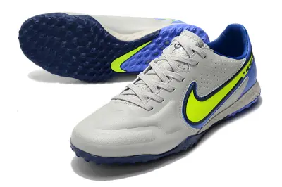 Nike Tiempo Legend 9 Pro TF - Gray/Electric Yellow/Navy Blue
