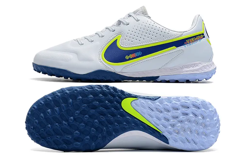 Nike Tiempo Legend 9 Pro TF - White/Luminous Yellow/Navy Blue