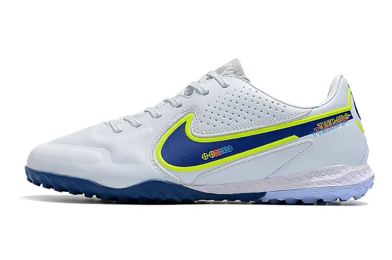 Nike Tiempo Legend 9 Pro TF - White/Luminous Yellow/Navy Blue