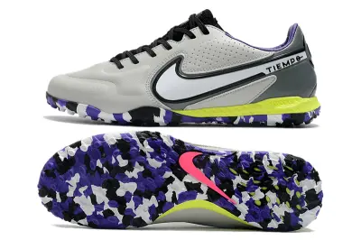 Nike Tiempo Legend 9 Pro TF - Gray/Vibrant Purple/Neon Yellow
