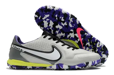 Nike Tiempo Legend 9 Pro TF - Gray/Vibrant Purple/Neon Yellow